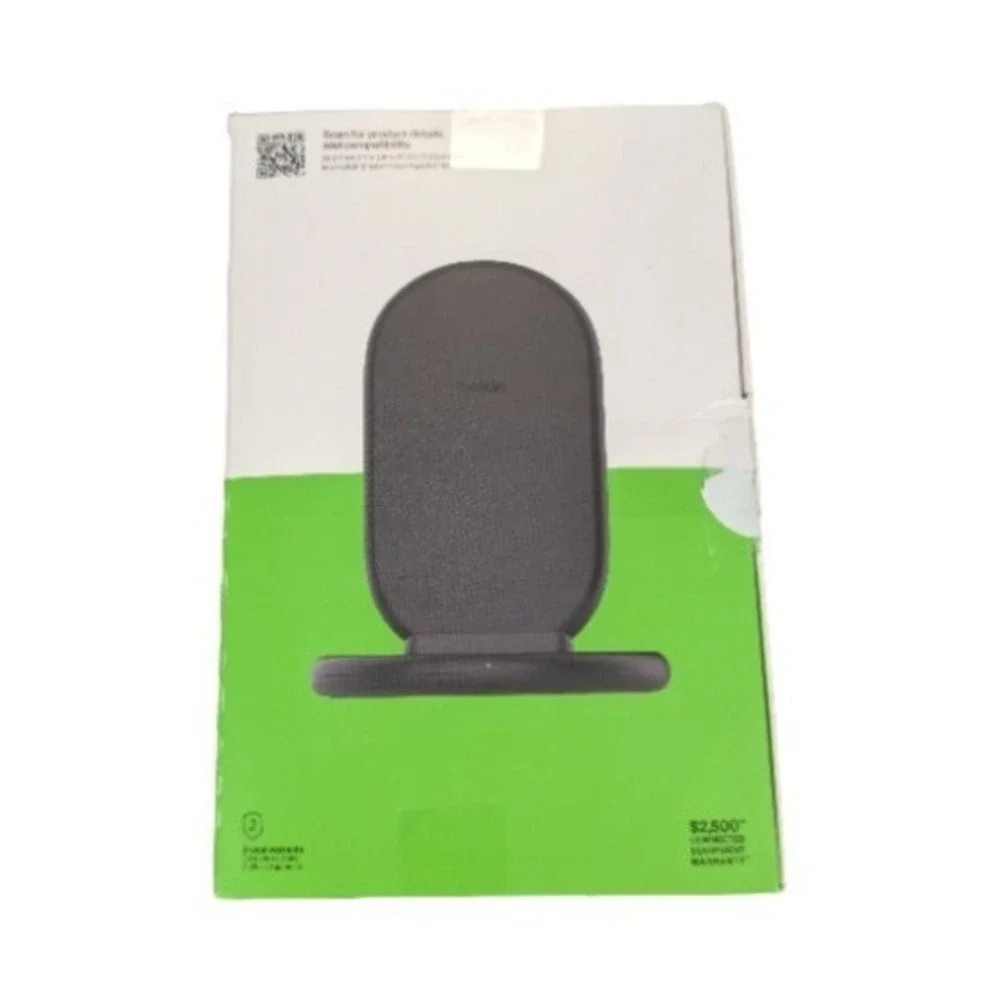 Pp3O Belkin Boostcharge 15W Qi Wireless Charge Stand, Black, W/ Cord & Block OB
